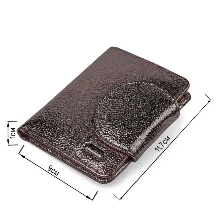 Яскраве жіноче портмоне середнього розміру з натуральної шкіри CANPELLINI 21806 Золотисте