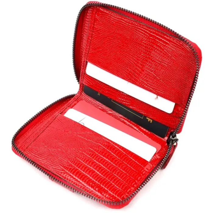 Чудовий гаманець із натуральної фактурної шкіри KARYA 20972