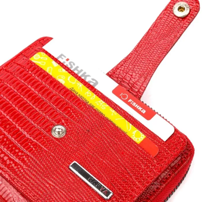 Чудовий гаманець із натуральної фактурної шкіри KARYA 20972