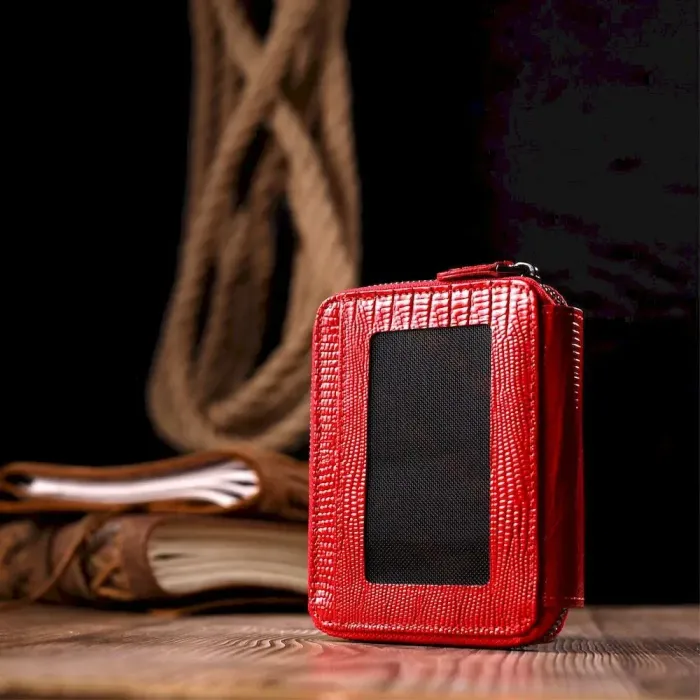 Чудовий гаманець із натуральної фактурної шкіри KARYA 20972