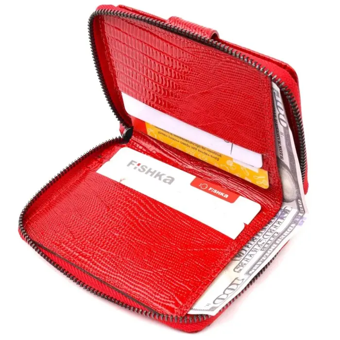 Чудовий гаманець із натуральної фактурної шкіри KARYA 20972