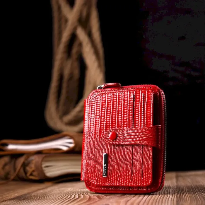 Чудовий гаманець із натуральної фактурної шкіри KARYA 20972