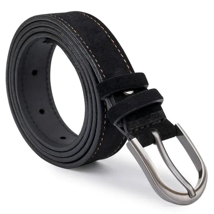 Замшевий ремінь для жінок Vintage 20799 Чорний