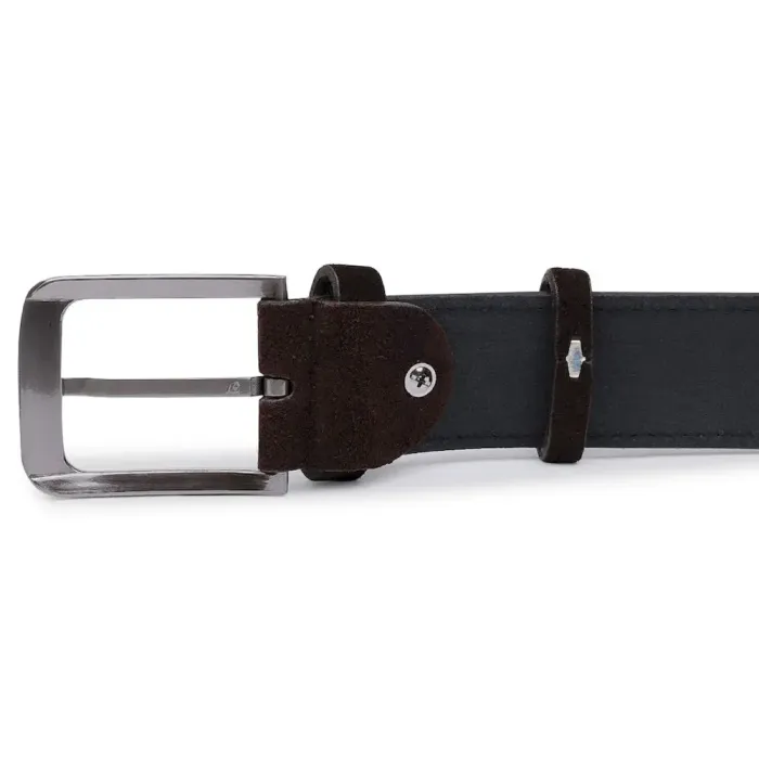 Замшевый стильный мужской ремень Vintage 20734 Коричневый