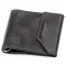Затискач для грошей з італійської шкіри GRANDE PELLE 11149 Чорний