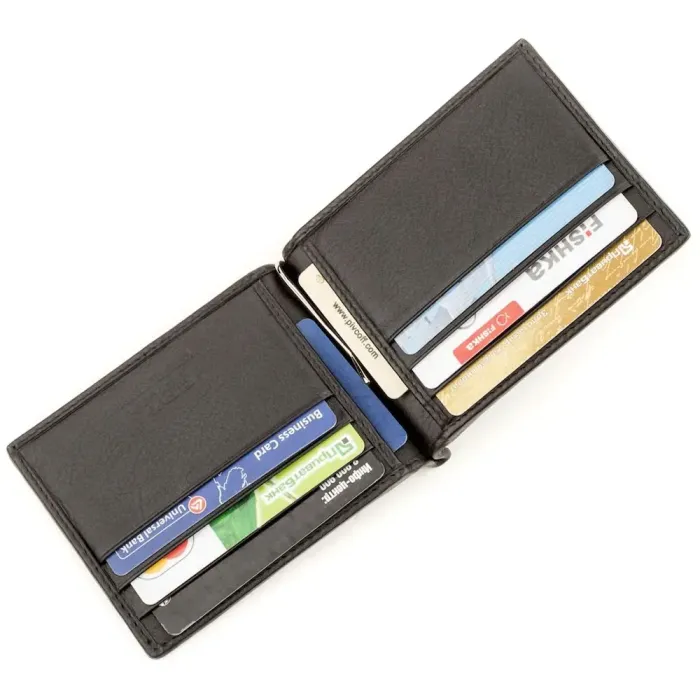 Зажим для денег STINGRAY LEATHER 18293 из натуральной кожи морского ската Черный