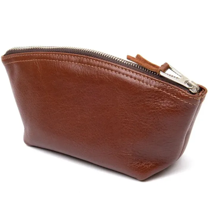 Женская косметичка из натуральной кожи GRANDE PELLE 11510 Коричневый