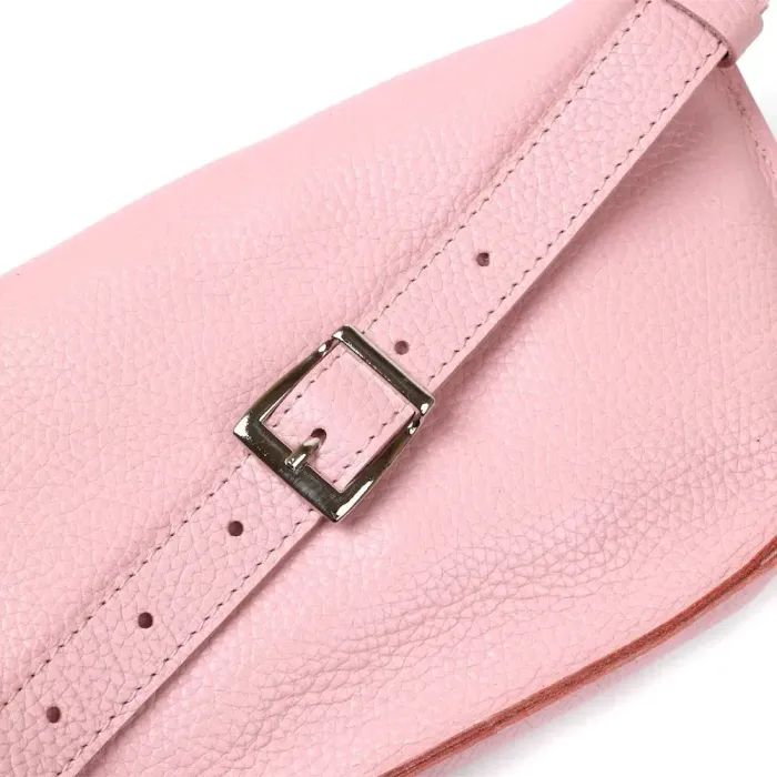 Женская кожаная бананка Shvigel 16375 Розовый