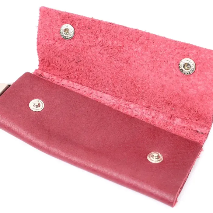 Жіноча шкіряна ключниця на кнопках GRANDE PELLE 11640 Марсала