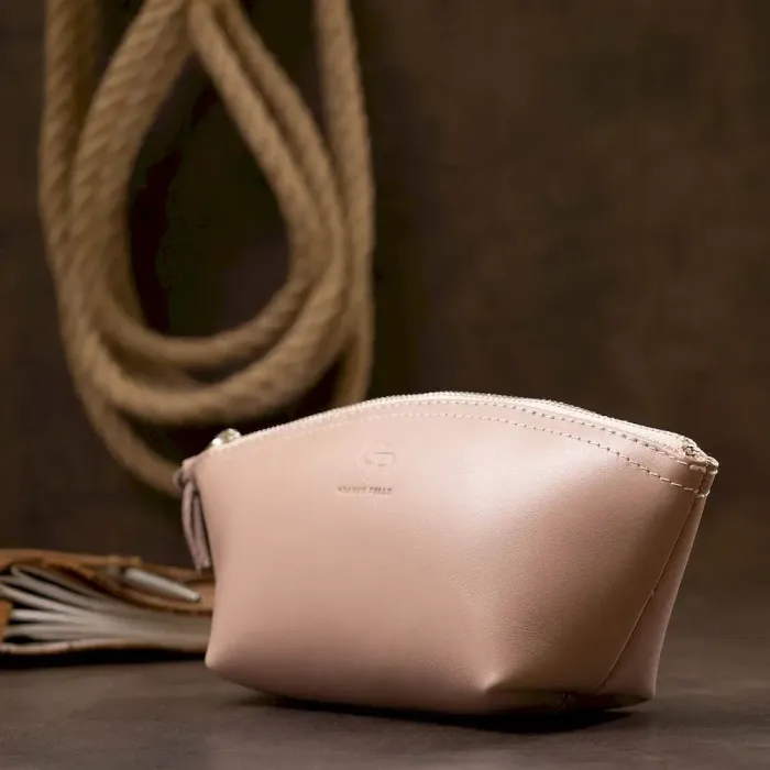 Женская кожаная косметичка GRANDE PELLE 11524 Розовый