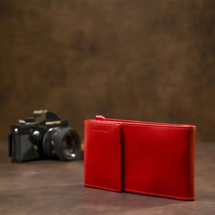 Жіноча шкіряна сумка-гаманець GRANDE PELLE 11441 Червоний