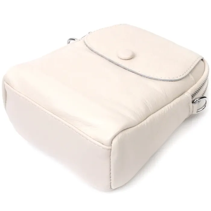 Жіноча невелика вертикальна сумка на два відділення з натуральної шкіри Vintage 22401