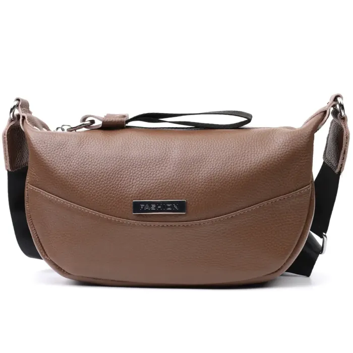 Жіноча сумка з натуральної шкіри через плече з незвичайним бігунком брелок Vintage 22619