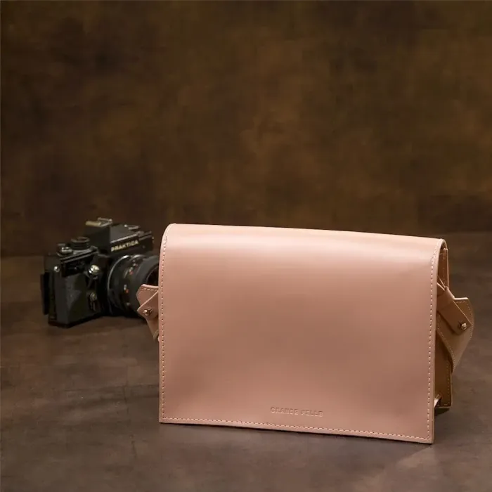 Женская сумка из натуральной кожи GRANDE PELLE 11435 Розовый