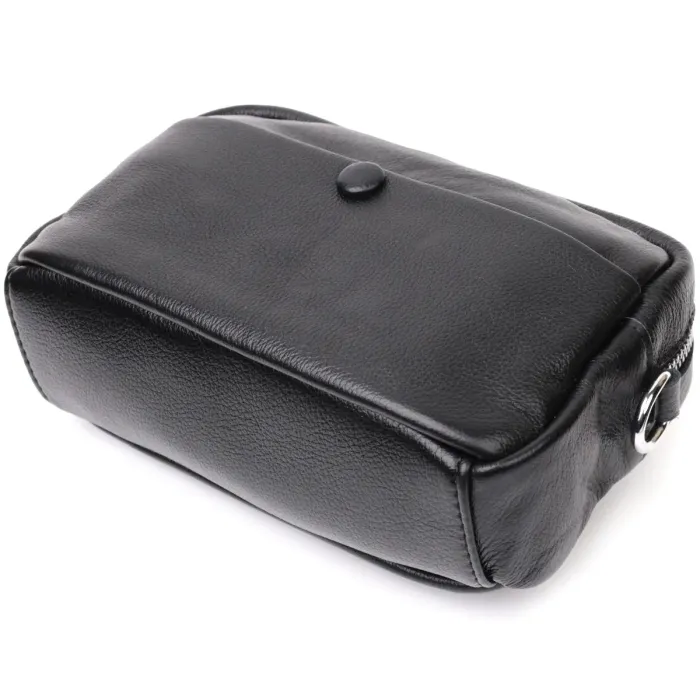 Жіноча сумка з натуральної шкіри Vintage 22436 Чорна