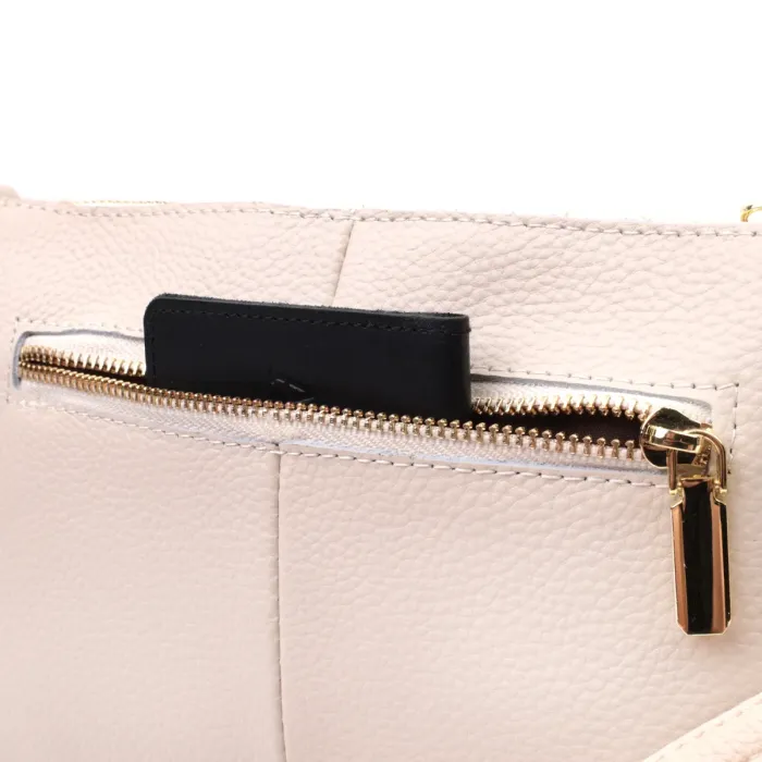 Женская сумка-клатч на лето с двумя ремнями из натуральной кожи Vintage 22648 Белая