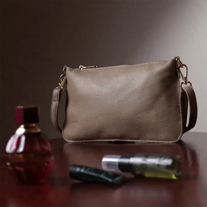 Жіноча сумка-клатч з двома ременями з натуральної шкіри Vintage 22643