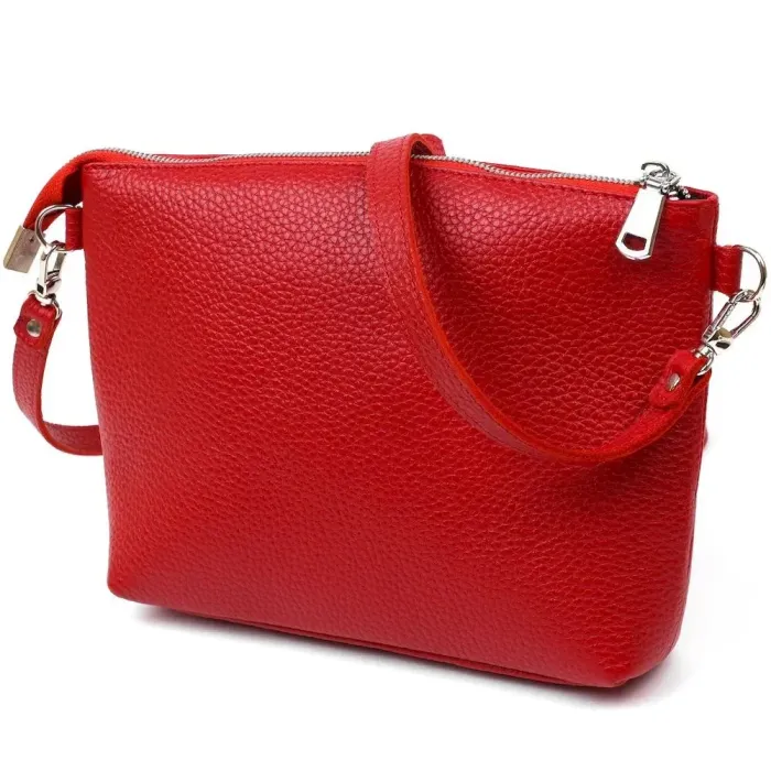 Жіноча сумка крос-боді з натуральної шкіри Shvigel 16342 Червоний