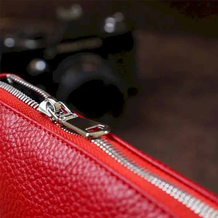 Жіноча сумка крос-боді з натуральної шкіри Shvigel 16342 Червоний