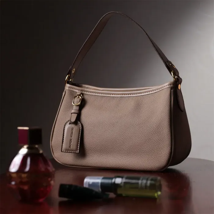 Женская сумка с двумя съемными ручками из натуральной кожи Vintage 22632 Бежева