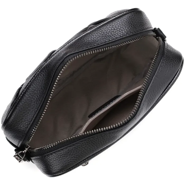 Жіноча сумка з палітуркою з натуральної шкіри Vintage 22406 Чорна