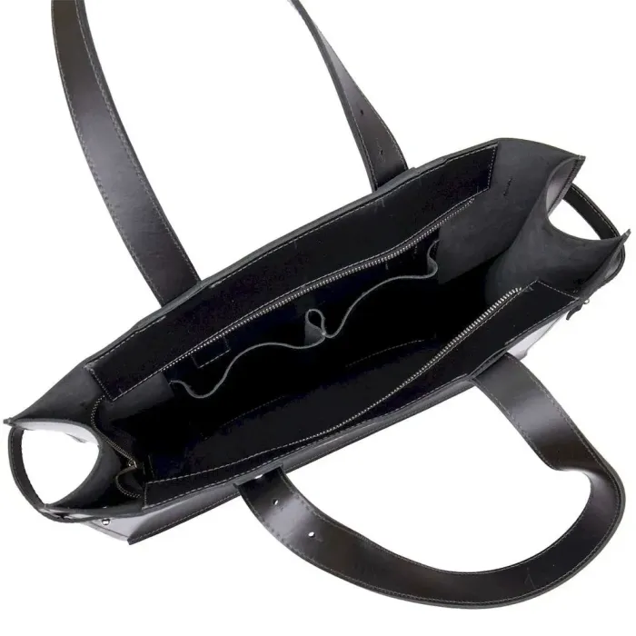 Женская сумка-шопер из натуральной кожи GRANDE PELLE 11436 Черный