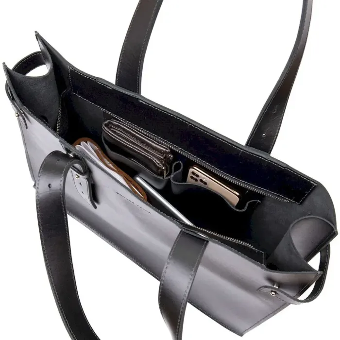 Женская сумка-шопер из натуральной кожи GRANDE PELLE 11436 Черный