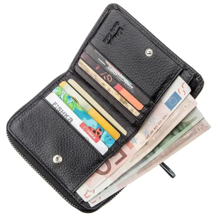 Жіночий гаманець на блискавці KARYA 17371 Чорний