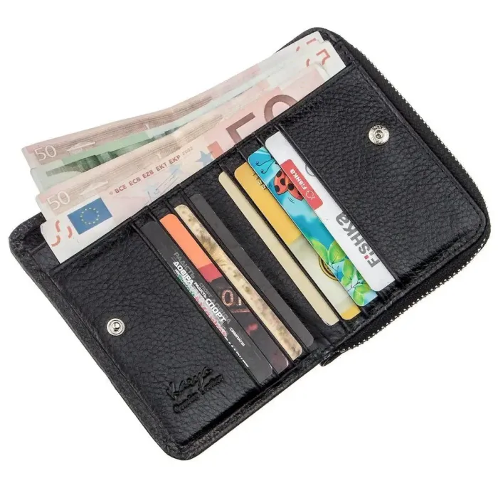 Жіночий гаманець на блискавці KARYA 17371 Чорний