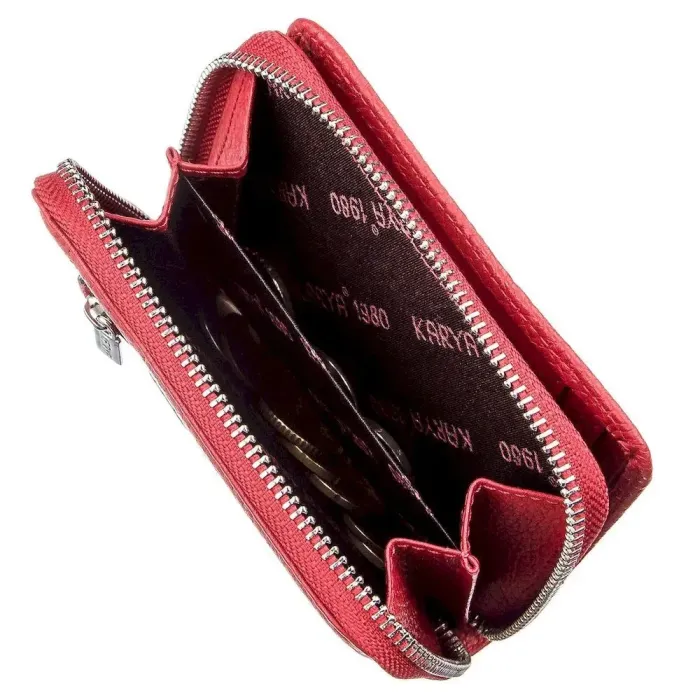 Жіночий гаманець на блискавці KARYA 17394 Червоний