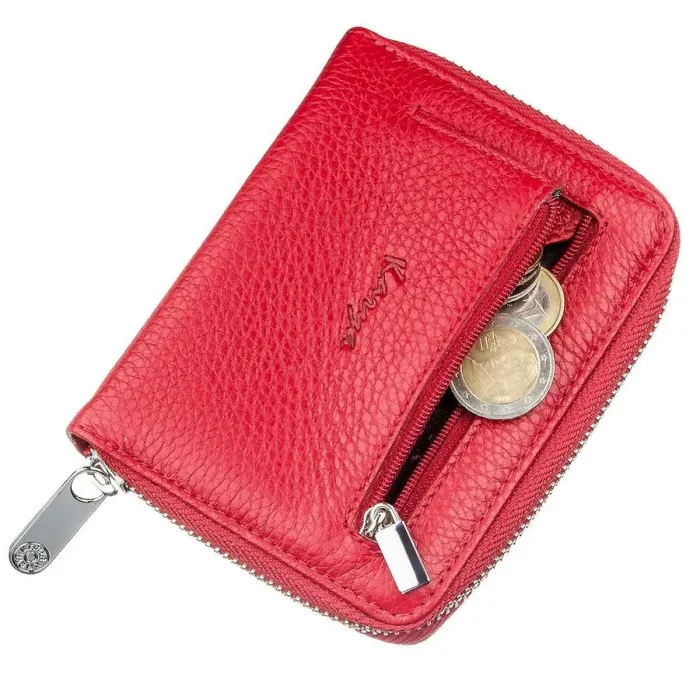 Жіночий гаманець на блискавці KARYA 17394 Червоний