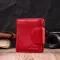 Женский яркий кошелек вертикального типа из натуральной кожи ST Leather 22453 Красный