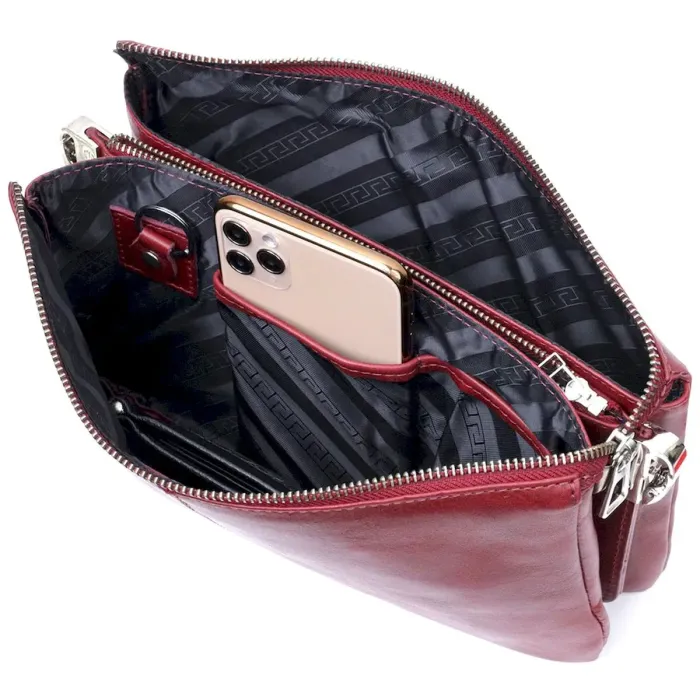 Жіночий клатч із натуральної шкіри GRANDE PELLE 11633 Марсала