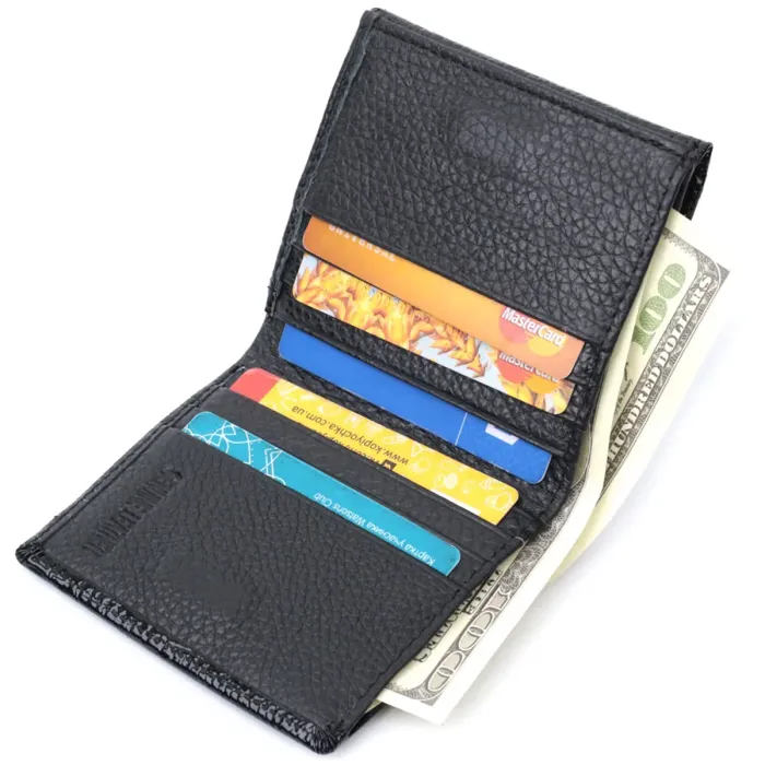 Комплектний жіночий гаманець з натуральної лакованої шкіри ST Leather 22688 Чорний