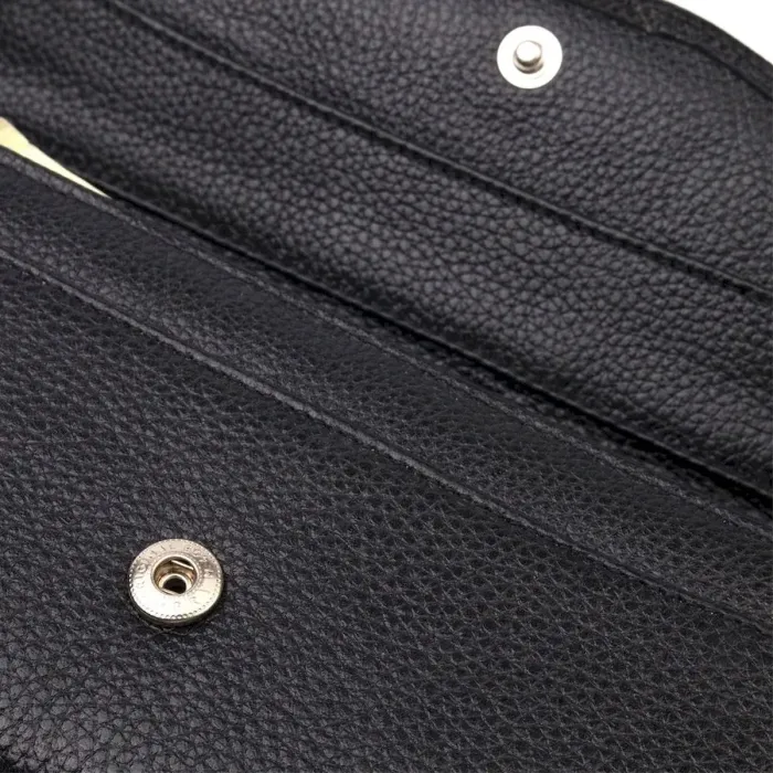 Жіночий гаманець з клапаном із гладкої шкіри KARYA 21116 Чорний