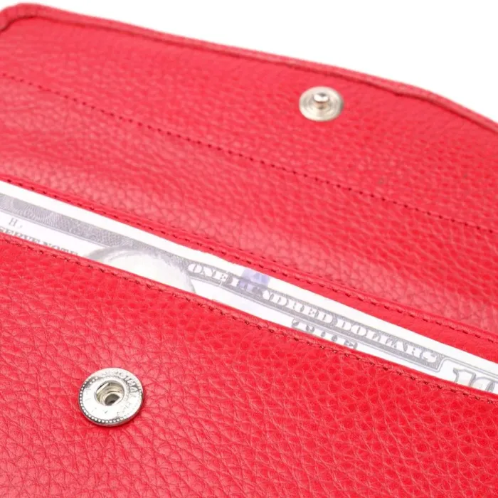 Жіночий гаманець з клапаном із гладкої шкіри KARYA 21110 Червоний
