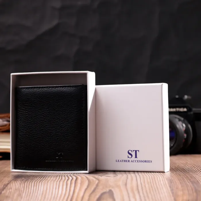 Жіночий гаманець в класичному чорному кольорі ST Leather 19466 Чорний