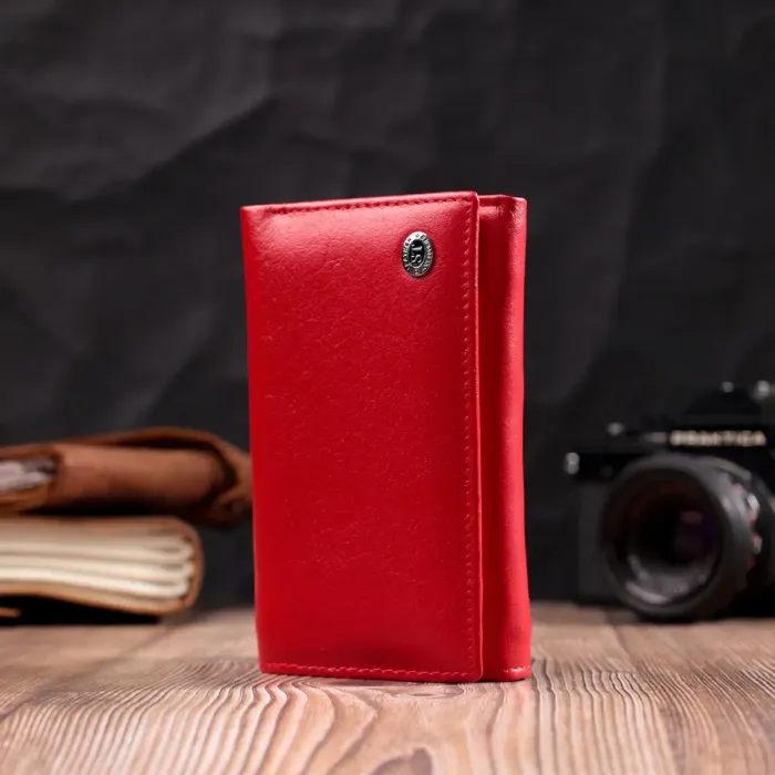 Жіночий гаманець в три складання з натуральної шкіри ST Leather 19469