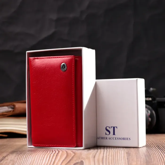 Жіночий гаманець в три складання з натуральної шкіри ST Leather 19469