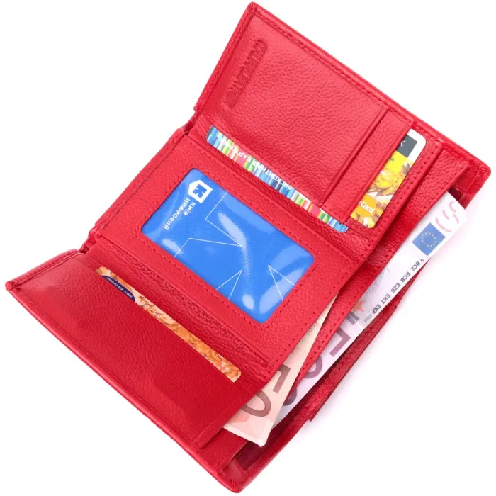 Жіночий гаманець в три складання з натуральної шкіри ST Leather 19469