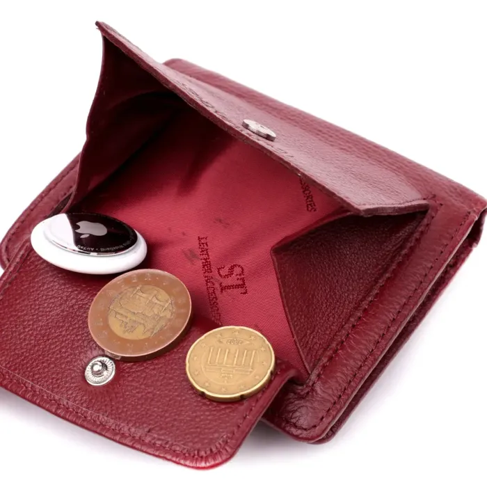 Женский кошелек вертикального типа из натуральной кожи ST Leather 22452 Бордовый