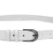Женский кожаный гладкий ремень Vintage 20797 Белый