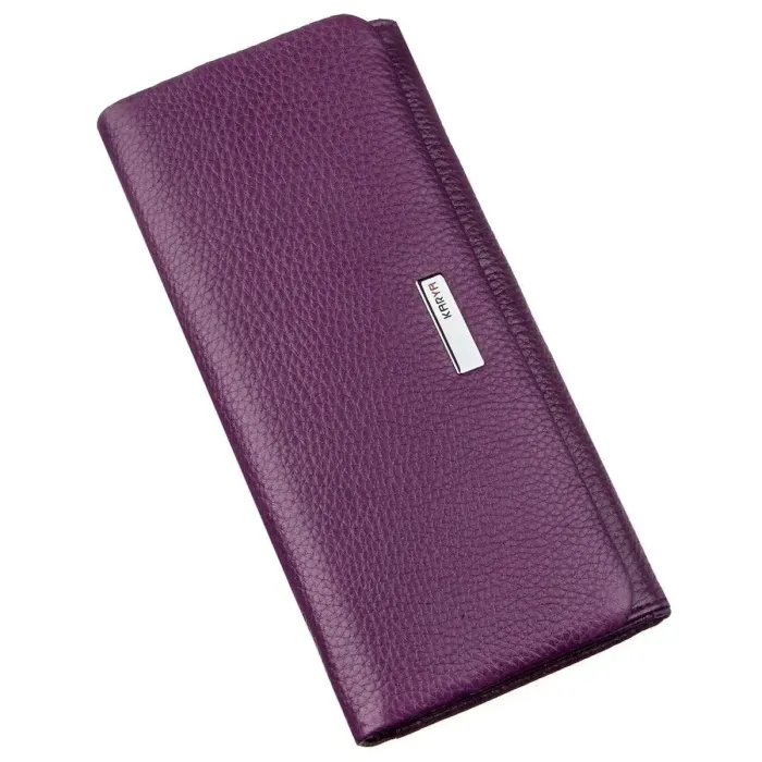 Жіночий гаманець шкіряний флотар KARYA 17376 Фіолетовий