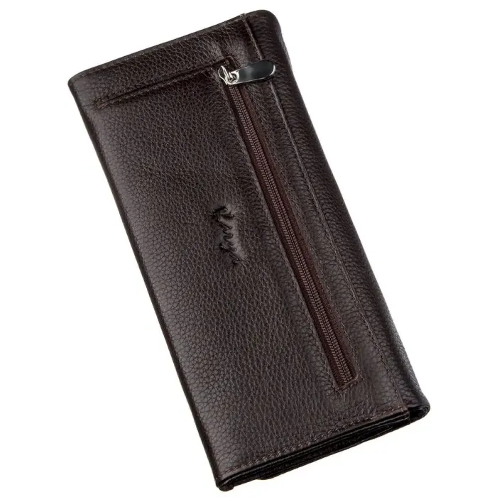 Жіночий гаманець шкіряний флотар KARYA 17377 Коричневий