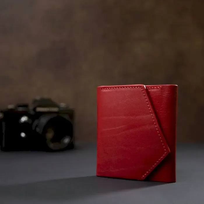 Шкіряний жіночий гаманець GRANDE PELLE 11365 Червоний