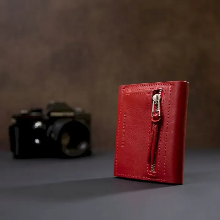 Шкіряний жіночий гаманець GRANDE PELLE 11365 Червоний