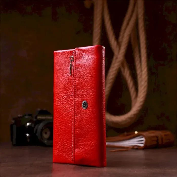 Шкіряний жіночий гаманець ST Leather 20091 Червоний