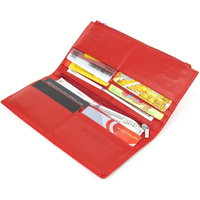 Шкіряний жіночий гаманець ST Leather 19381 Червоний