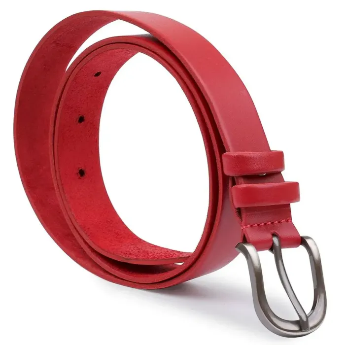 Жіночий шкіряний ремінь Vintage 20786 Червоний