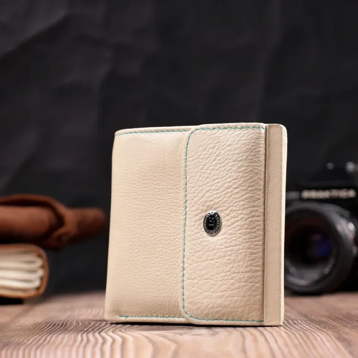 Красивий жіночий гаманець середнього розміру з натуральної шкіри ST Leather 19499